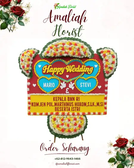 Papan Bunga Pernikahan Mojolebak